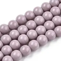 Opaque Solid Color Glass Beads Strands