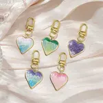 Heart 304 Stainless Steel Enamel Pendant Decorations
