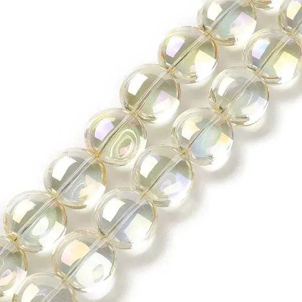 Transparent Electroplate Glass Bead Strands