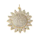 Brass Micro Pave Cubic Zirconia Pendants