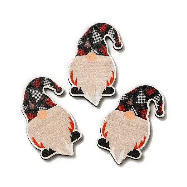 Christmas Single Face Printed Wood Big Pendants