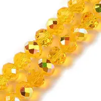 AB Color Plated Transparent Electroplate Beads Strands