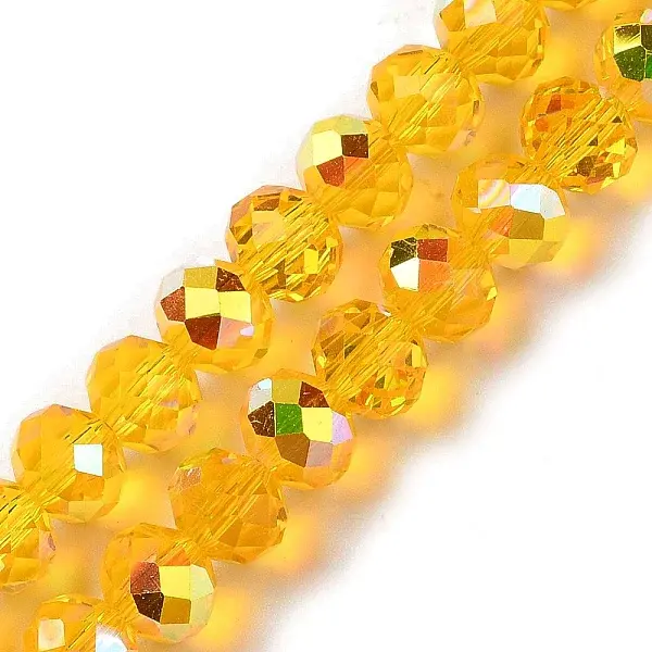 AB Color Plated Transparent Electroplate Beads Strands