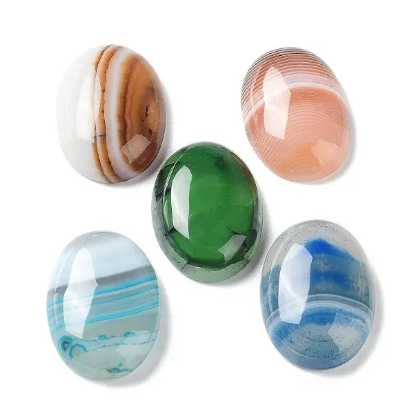 Natural Striped Agate/Banded Agate Cabochons