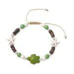 Synthetic Turquoise Braided Bead Bracelets