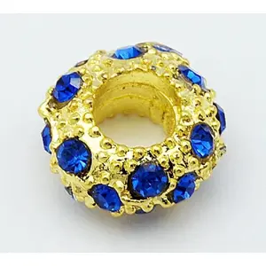 Alloy Rhinestone European Beads