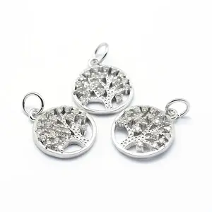 Brass Micro Pave Cubic Zirconia Charms