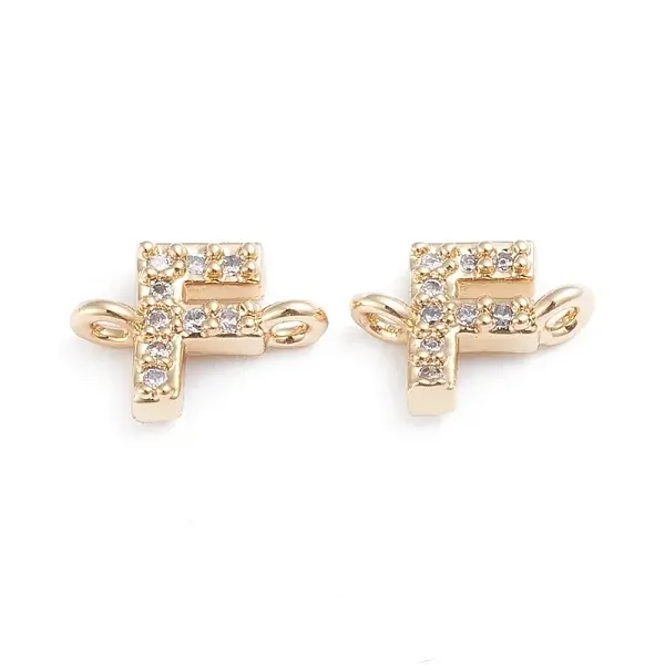 Brass Micro Pave Cubic Zirconia Links Connectors
