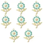 8Pcs Alloy Enamel Pendants