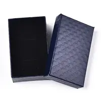 Rhombus Textured Cardboard Jewelry Boxes