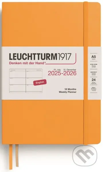 Weekly Planner 2026 Medium (A5) 18 Months Rising Sun