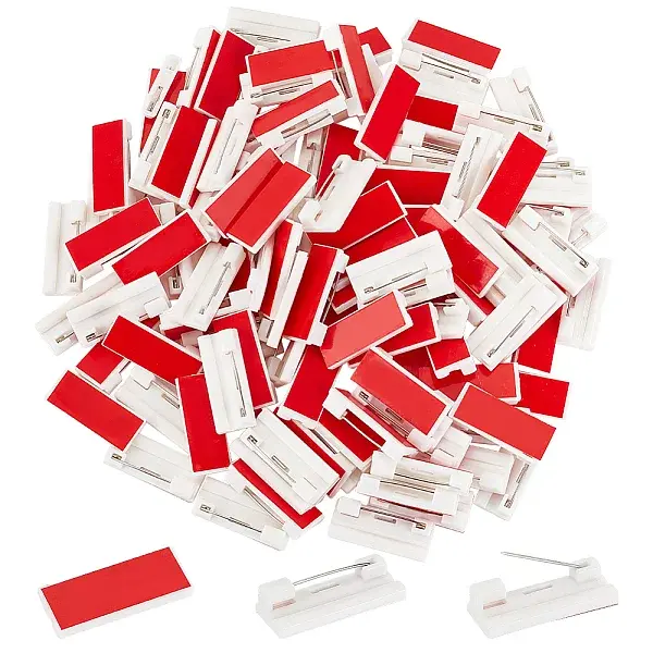 120Pcs Plastic Brooch Findings