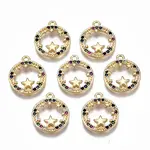 Brass Micro Pave Cubic Zirconia Charms