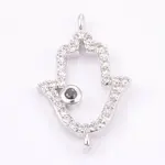 Brass Micro Pave Cubic Zirconia Links