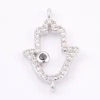 Brass Micro Pave Cubic Zirconia Links