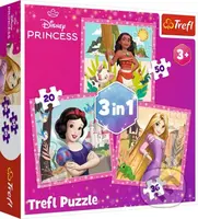 Disney princezny: Vaina, Locika a Sněhurka/3v1 - puzzle z kategorie 15 - 60 dílků