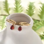 Ion Plating(IP) 304 Stainless Steel Micro Pave Cubic Zirconia Hoop Earrings