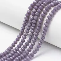 Opaque Solid Color Glass Beads Strands