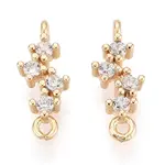 Brass Micro Pave Cubic Zirconia Links Connectors