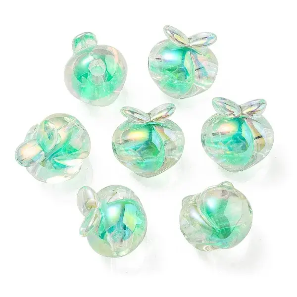 UV Plating Rainbow Iridescent Acrylic Beads