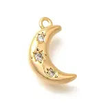 Brass Micro Pave Cubic Zirconia Pendants