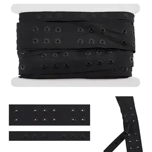 6 Yards 2-Row Plastic Snap Button Tape