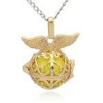 Golden Tone Brass Hollow Round Cage Pendants