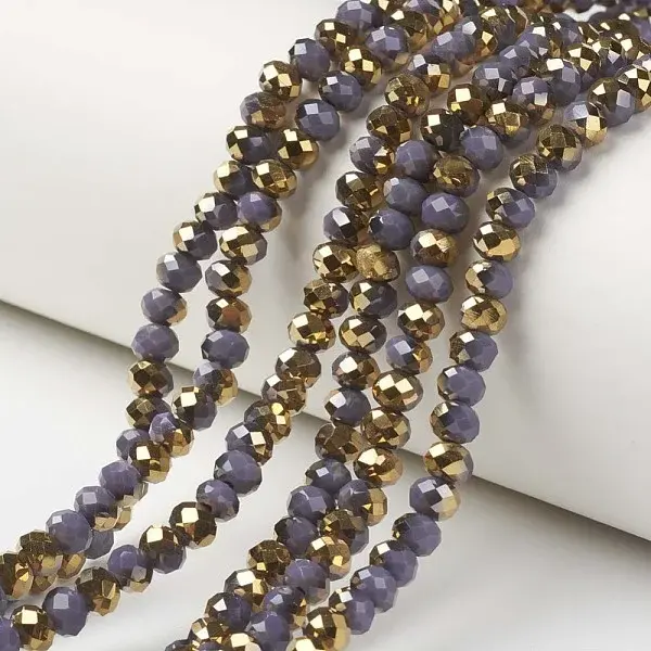 Electroplate Opaque Glass Beads Strands