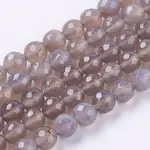 Natural Grey Agate Beads Strands