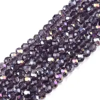 Electroplate Glass Beads Strands