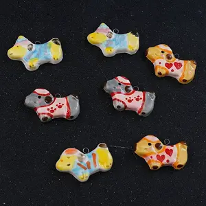 Handmade Porcelain with Iron Pendants