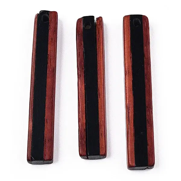 Opaque Resin & Wood Pendants