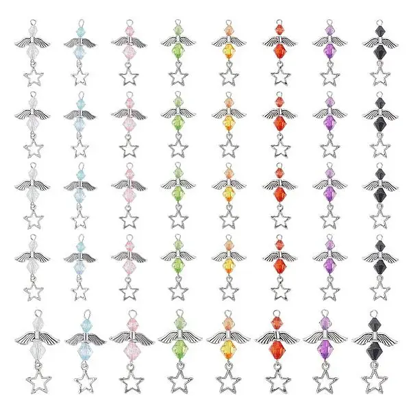 4 Sets Transparent Acrylic Pendants