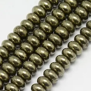 Natural Pyrite Beads Strands