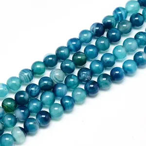 Natural Striped Agate/Banded Agate Beads Strands