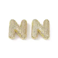 Brass Micro Pave Clear Cubic Zirconia Pendants