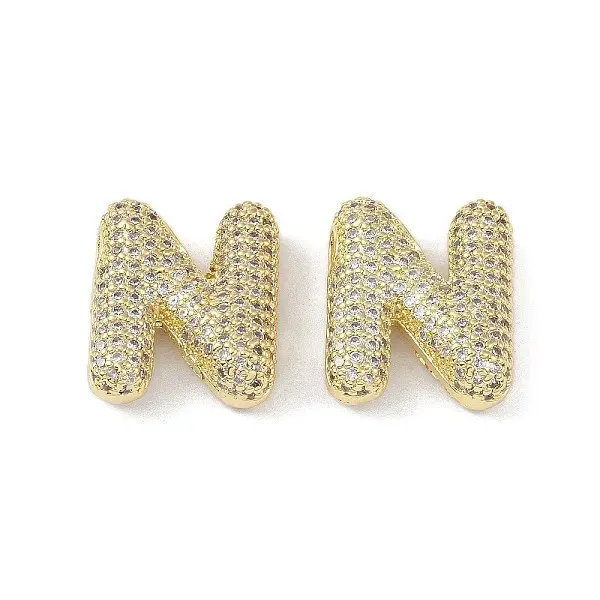 Brass Micro Pave Clear Cubic Zirconia Pendants