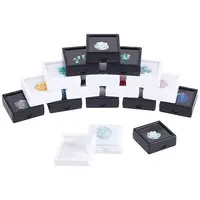 16Pcs 2 Colors Clear Window Plastic Loose Diamond Boxes