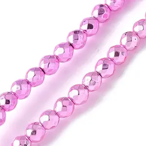 Baking Paint Synthetic Non-Magnetic Hematite Beads Strands