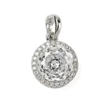 925 Sterling Silver Pave Cubic Zirconia Pendants