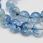 Dyed Round Natural Crackle Quartz Beads Strands