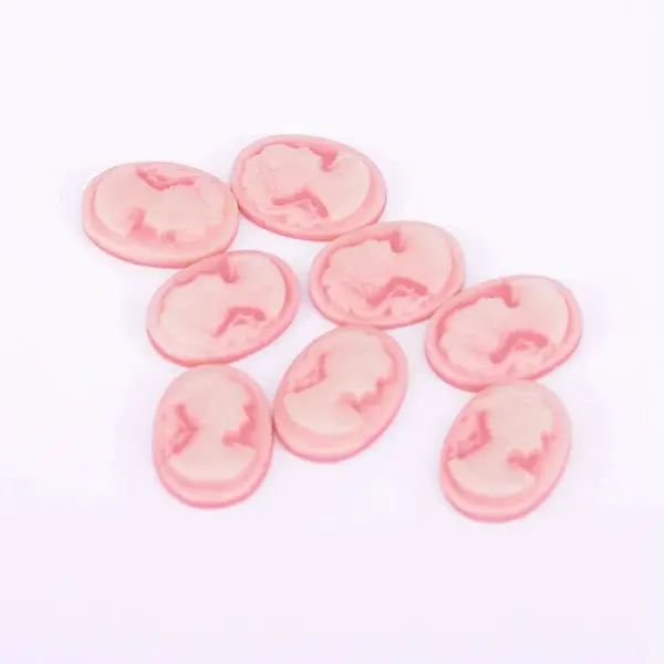 Resin Cameo Lady Head Cabochons
