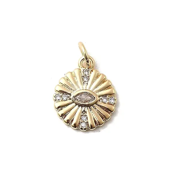 Brass Micro Pave Cubic Zirconia Charms