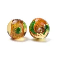 Handmade Silver Foil Glass Beads