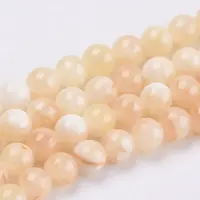 Natural Dyed Yellow Jade Gemstone Bead Strands