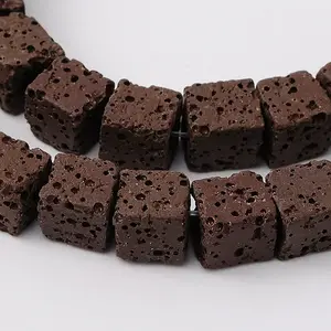 Synthetic Lava Rock Bead Strands
