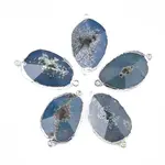 Electroplate Natural Agate Links connectors