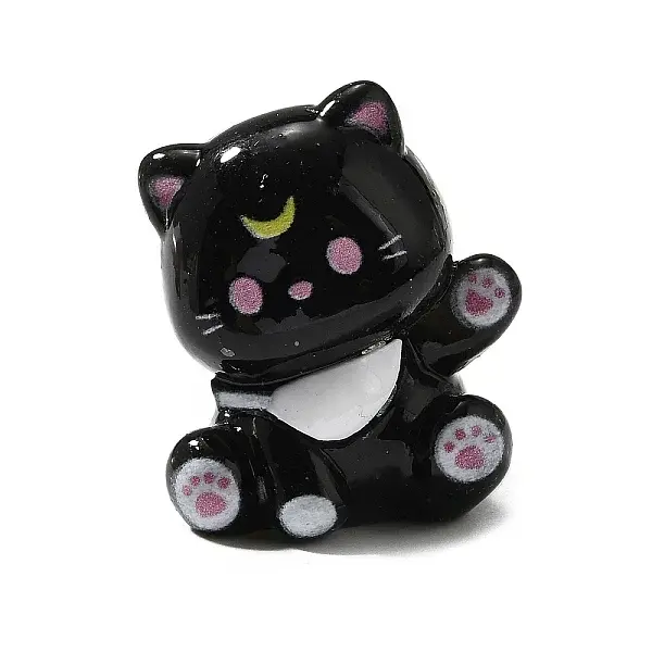 Opaque Cute Little Cat Resin Ornament