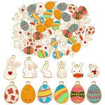 60Pcs 12 Style Alloy Enamel Pendants
