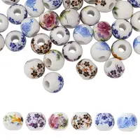 210Pcs 6 Style Handmade Porcelain Beads